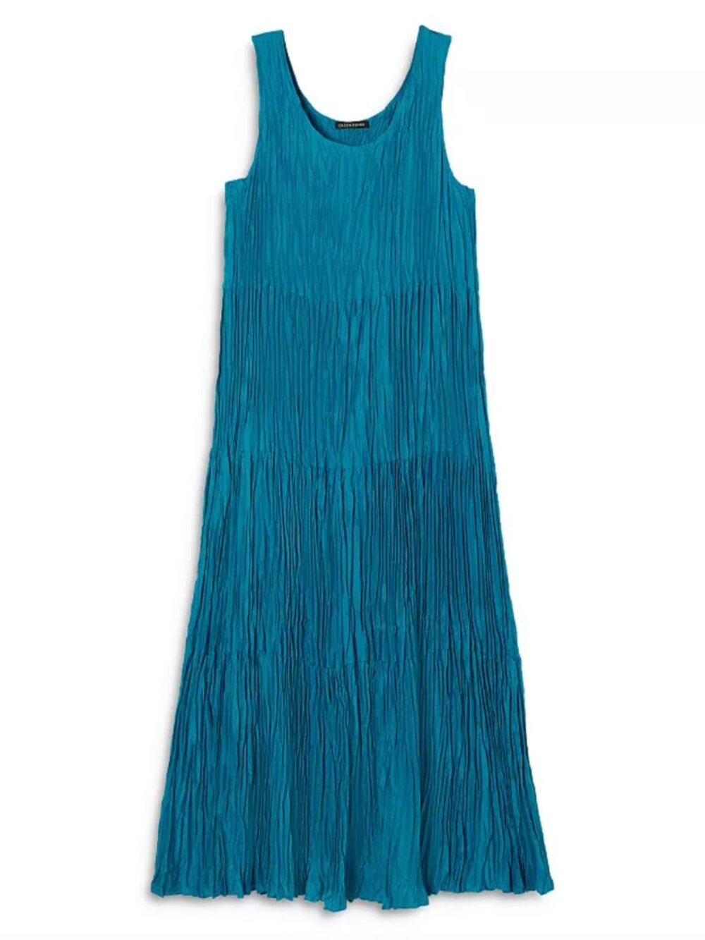 Eileen Fisher Crushed Silk Tiered Dress